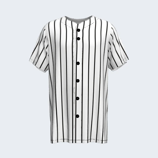 Baseball Jersey (Full Button), Design 003
