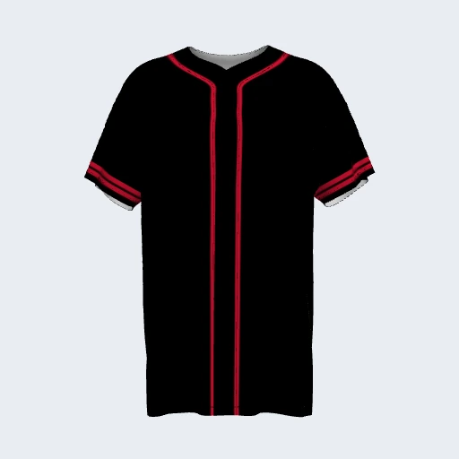 Baseball Jersey (Full Button), Design 004