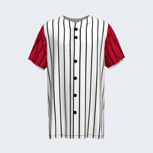 Baseball Jersey (Full Button), Design 007